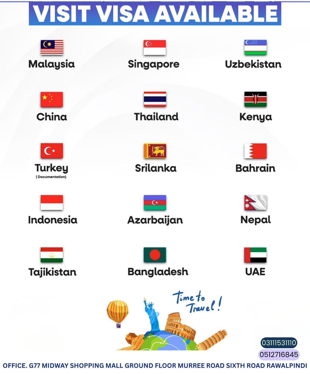 ALL COUNTRIES VISIT VISA'S